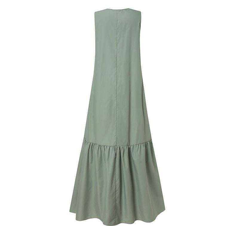 カジュアルコーデ  ゆったりシルエットのマキシワンピース