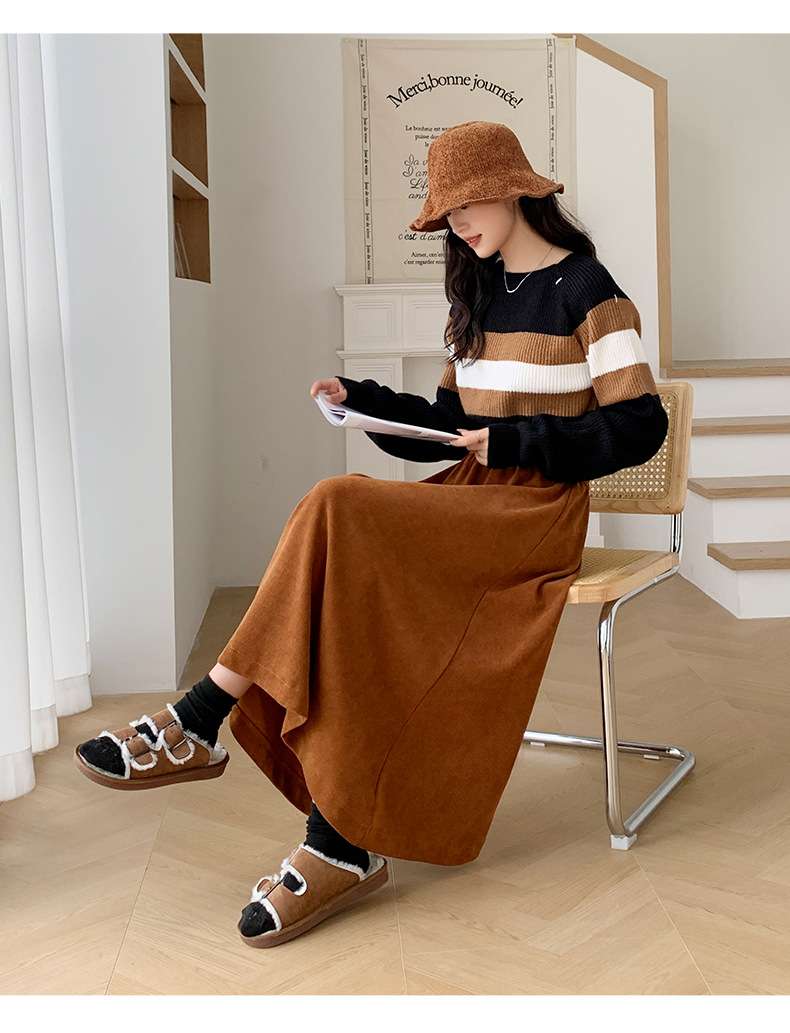 カジュアルコーデ  ロングフレアスカート