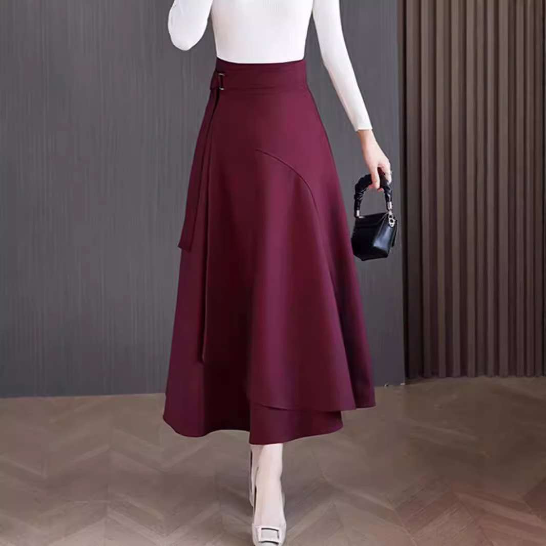 カジュアルコーデ  フレアラインロングスカート