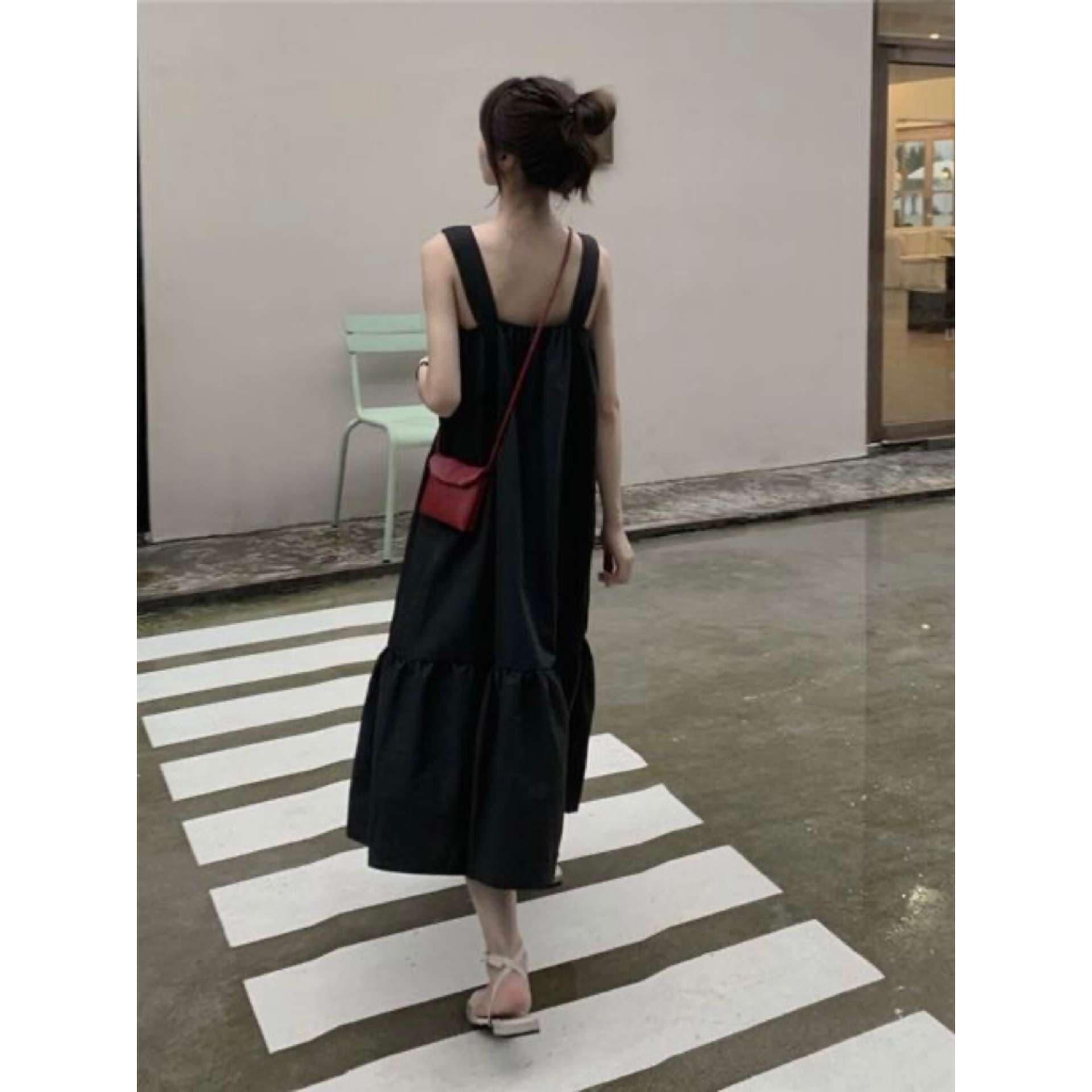 カジュアルコーデ  ティアードフリルマキシワンピース