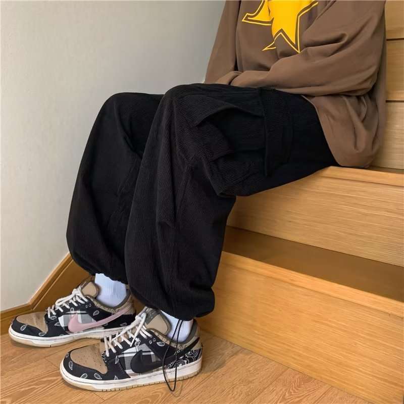 カジュアルコーデ  ワイドカーゴパンツ ルーズフィット