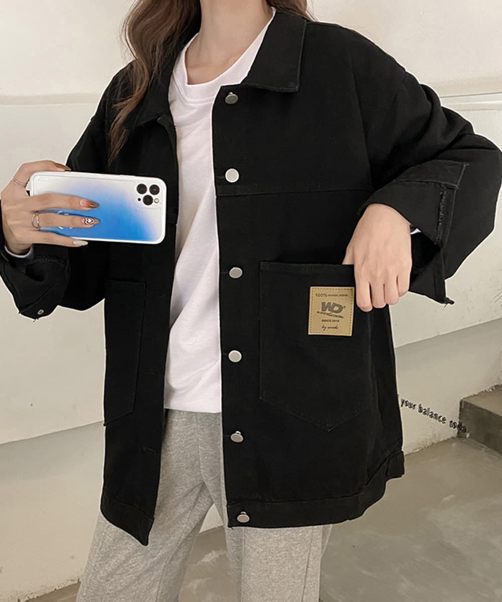 カジュアルコーデ レディース ゆるデニムジャケット オーバーサイズ