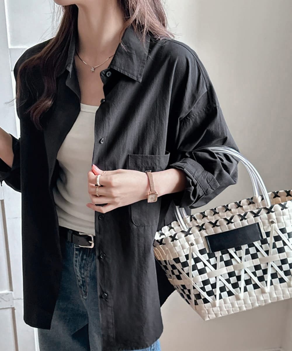 カジュアルコーデ レディース オーバーサイズ 長袖シャツ 全9色