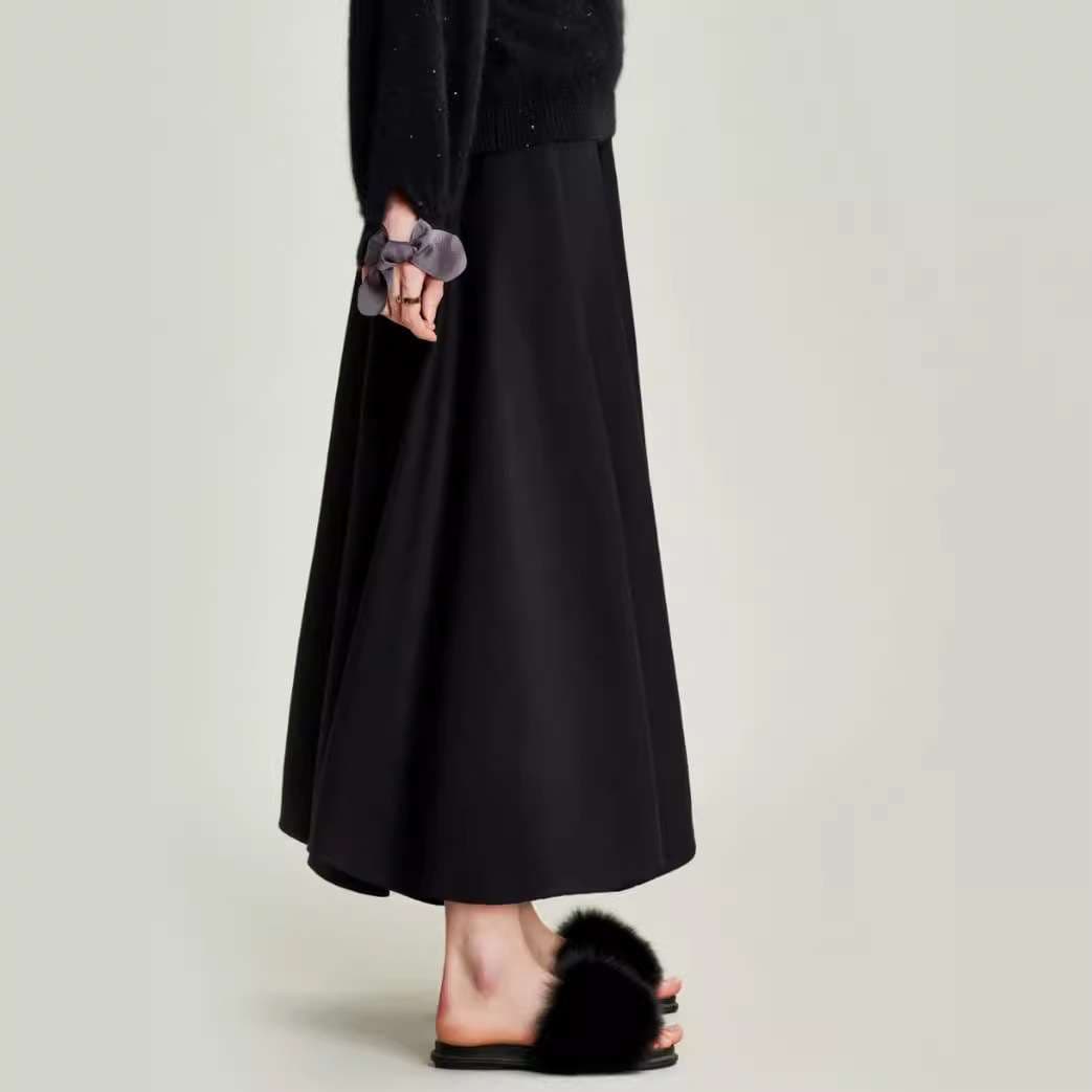カジュアルコーデ  フレアラインロングスカート