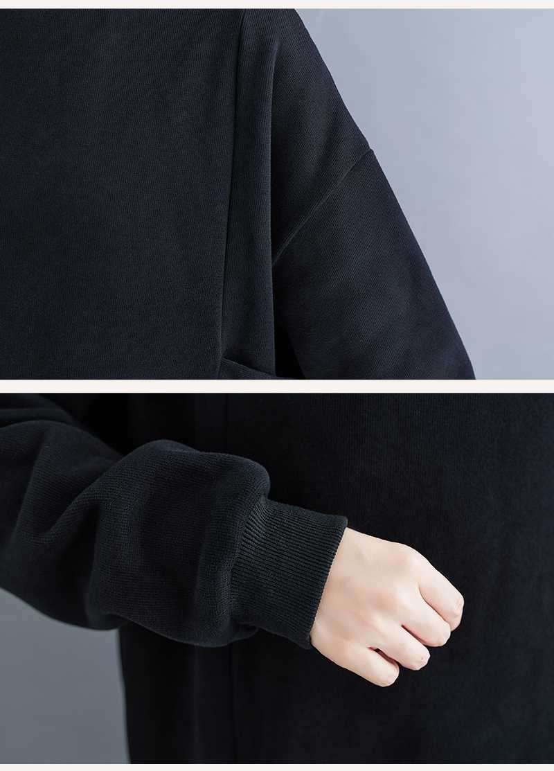 カジュアルコーデ  ゆったりロングワンピース ハイネック