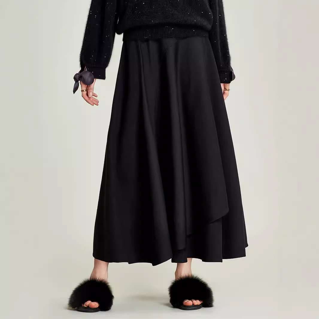 カジュアルコーデ  フレアラインロングスカート