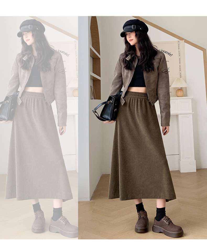 カジュアルコーデ  ロングフレアスカート