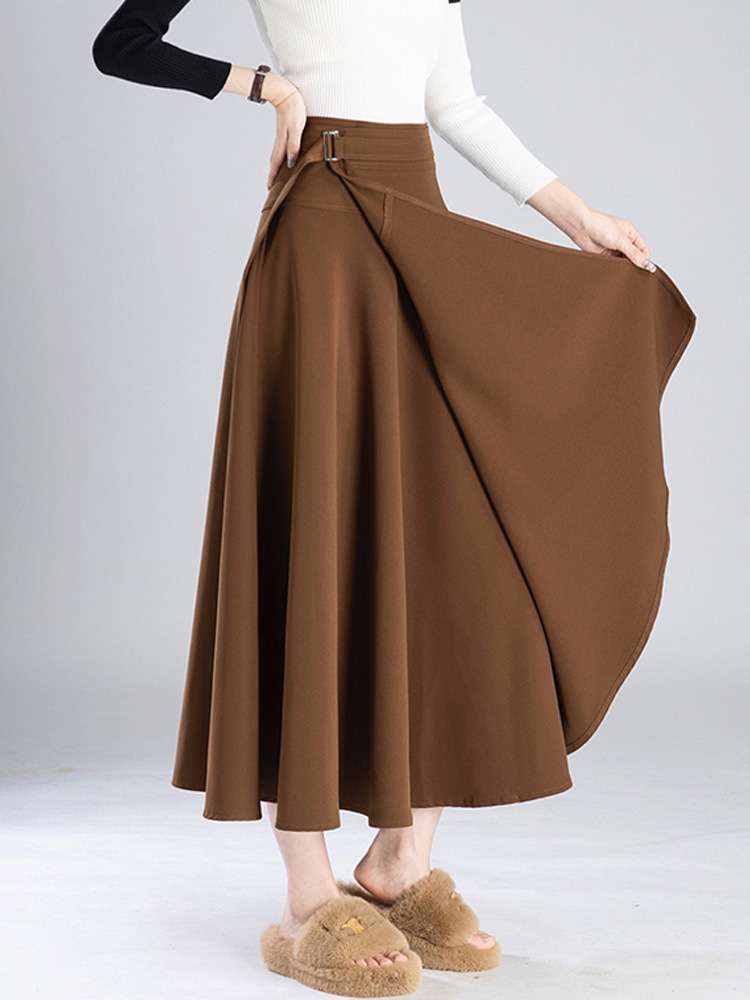 カジュアルコーデ  フレアラインロングスカート