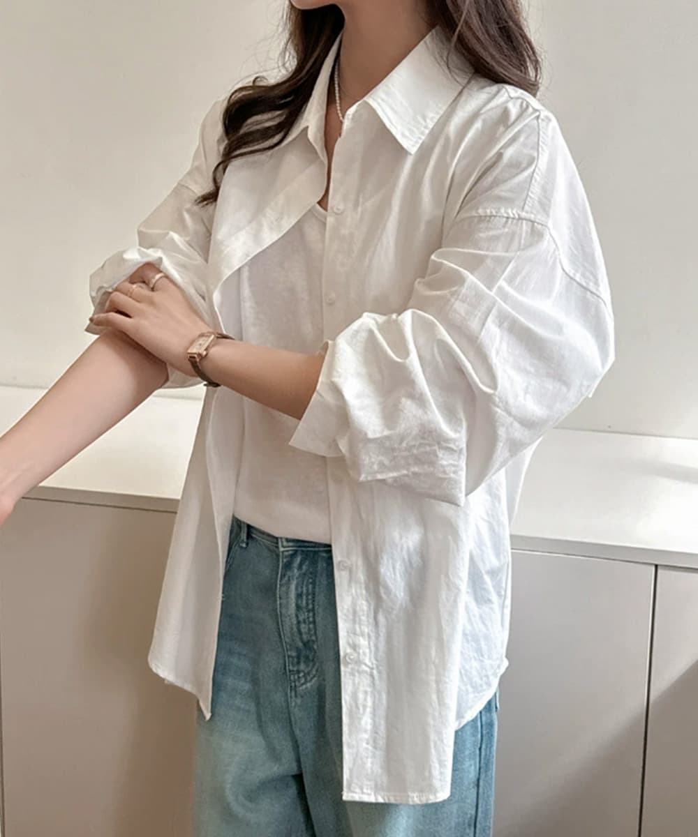 カジュアルコーデ レディース オーバーサイズ 長袖シャツ 全9色