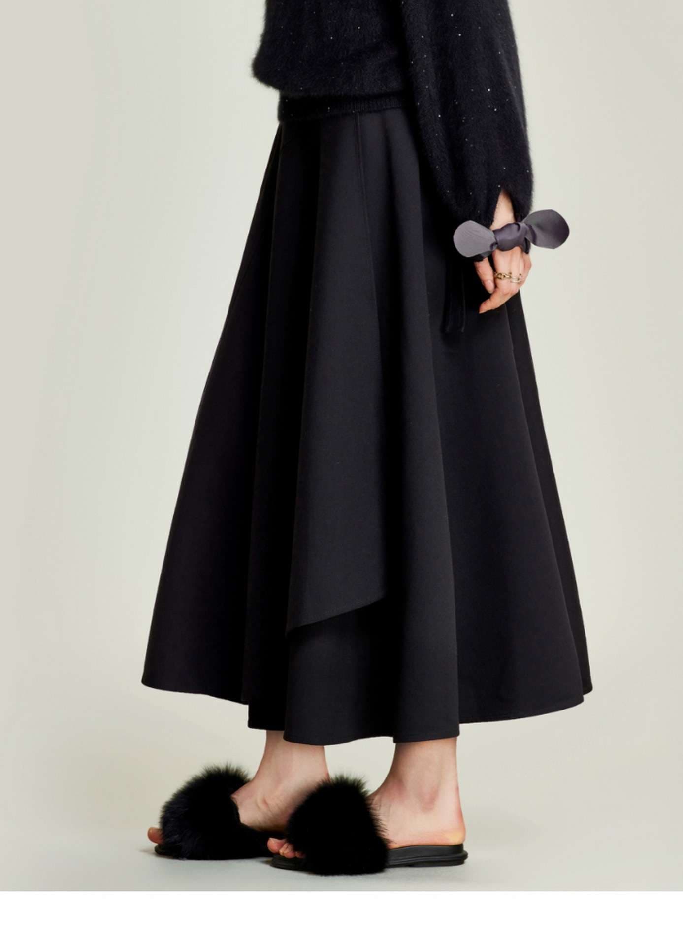 カジュアルコーデ  フレアラインロングスカート