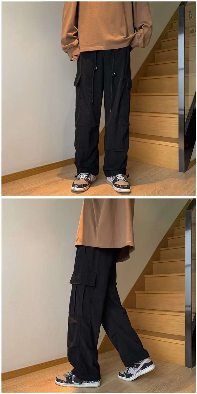 カジュアルコーデ  ワイドカーゴパンツ ルーズフィット