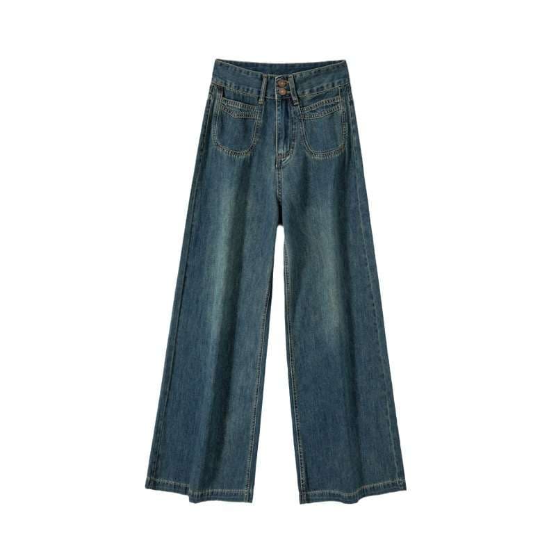 カジュアルコーデ  ワイドレッグデニムパンツ 秋冬カジュアル