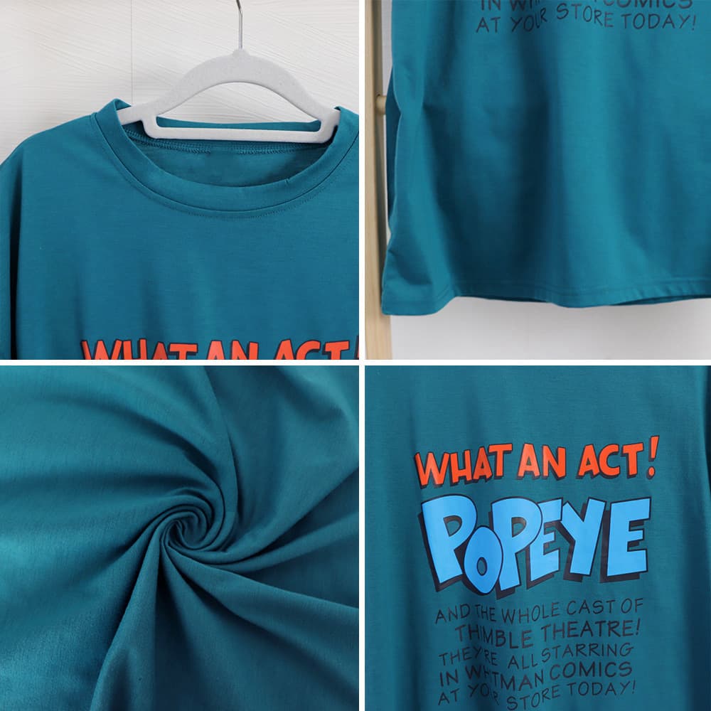カジュアルコーデ デザインロゴ ゆったりトップス 半袖Tシャツ